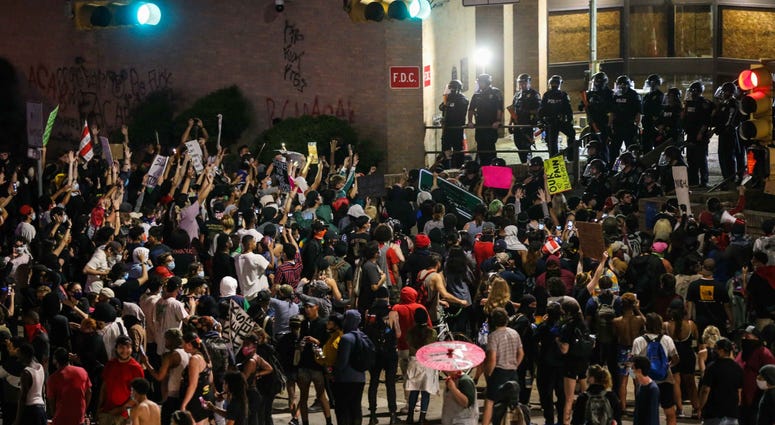 Protests in downtown Austin