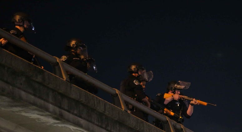 Protests in downtown Austin