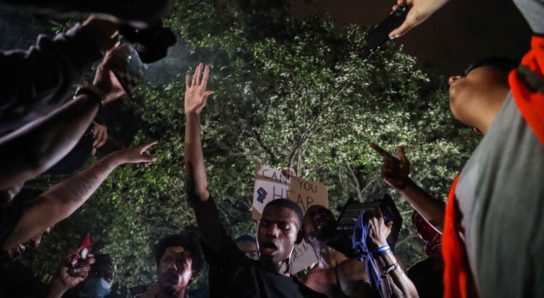 Protests in downtown Austin