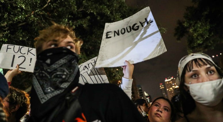 Protests in downtown Austin