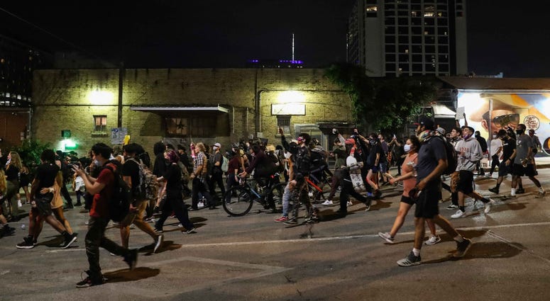 Protests in downtown Austin