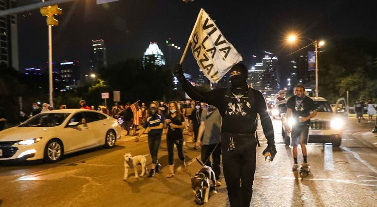 Protests in downtown Austin