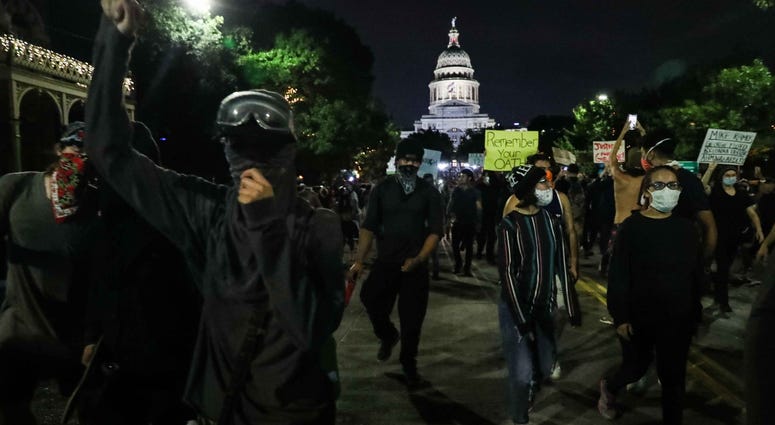 Protests in downtown Austin