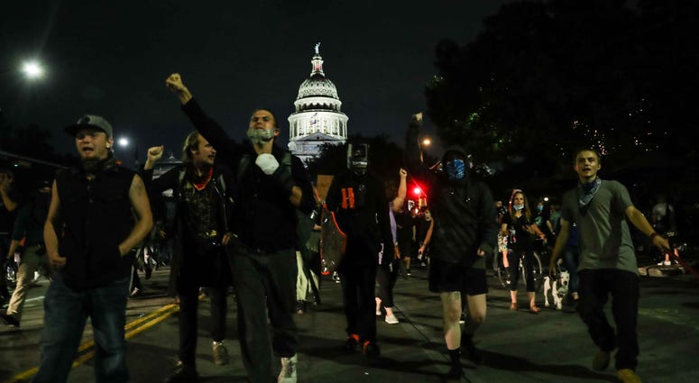 Protests in downtown Austin