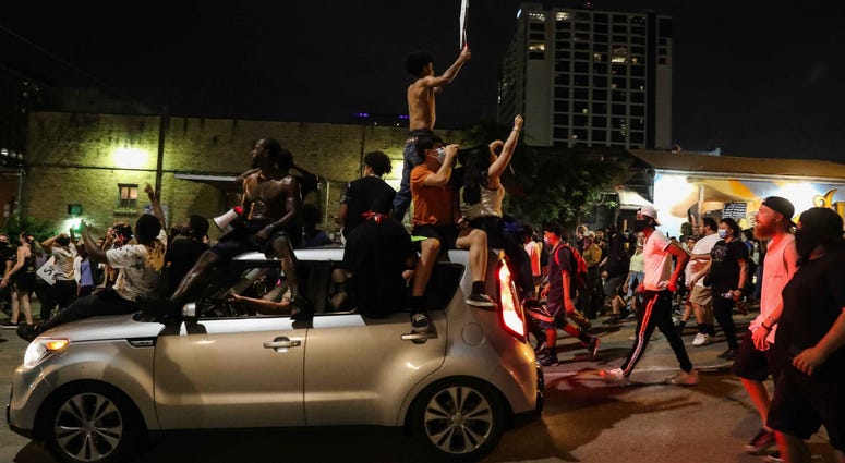 Protests in downtown Austin