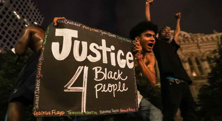 Protests in downtown Austin