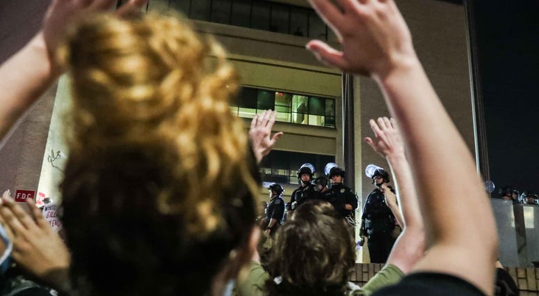 Protests in downtown Austin