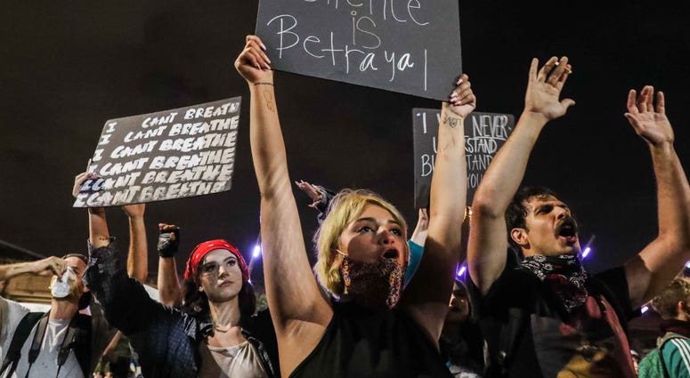 Protests in downtown Austin