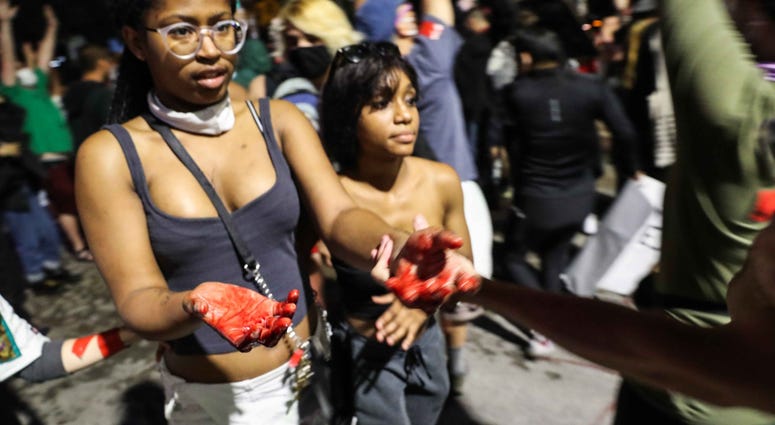 Protests in downtown Austin