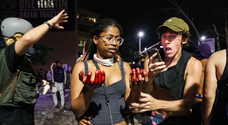 Protests in downtown Austin