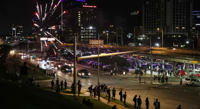 Protests in downtown Austin