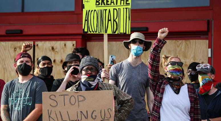 Protests in downtown Austin