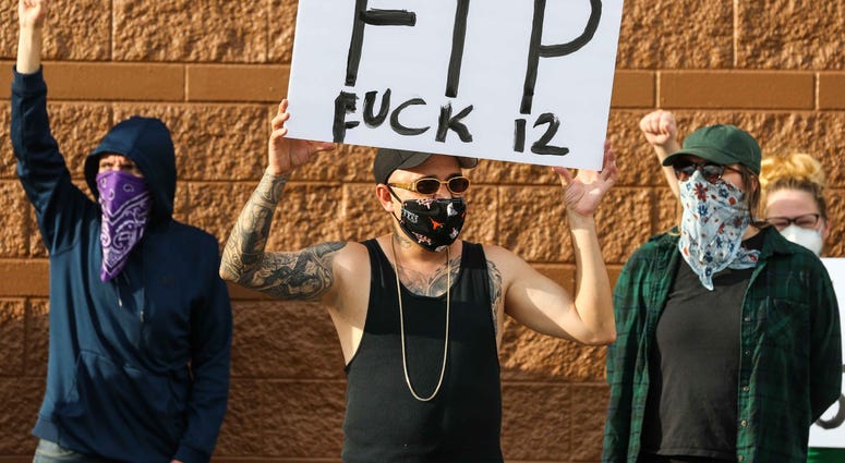 Protests in downtown Austin