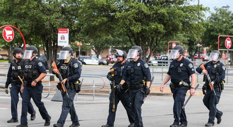 Protests in downtown Austin