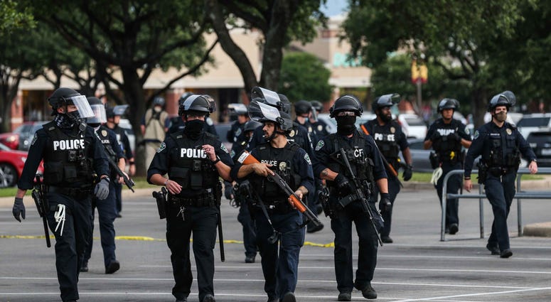 Protests in downtown Austin