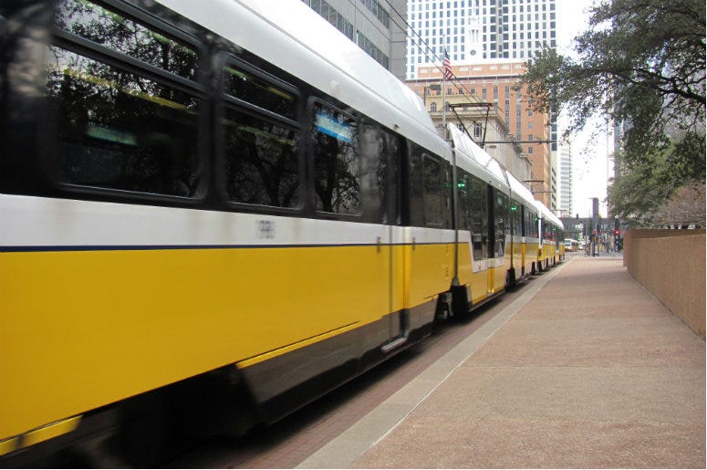 DART train in Downtown Dallas DART,Train,Downtown,Dallas,Van,Accident,Car,DFW,Local,News,100.3 Jack FM