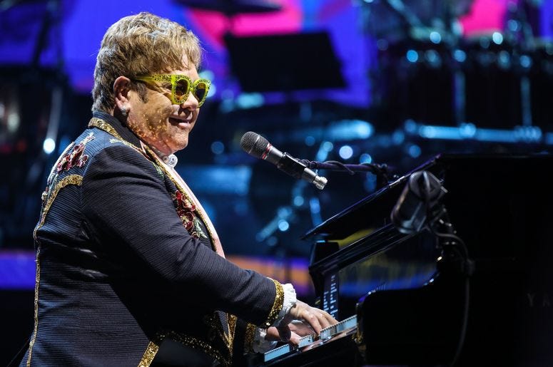 Sir Elton John performing Sir Elton John performing