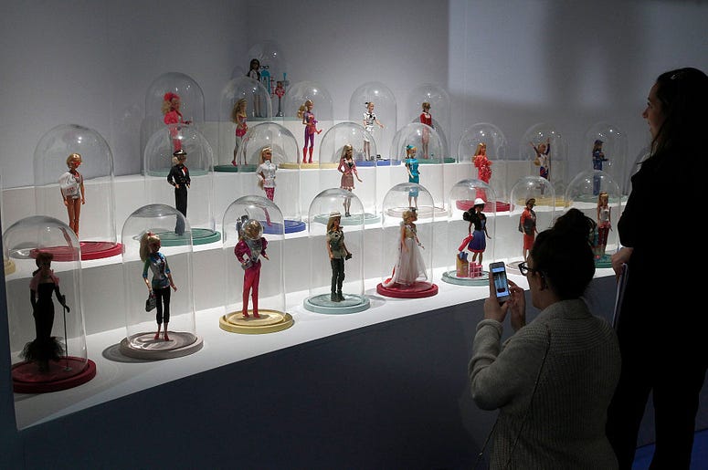 Barbie's on display
