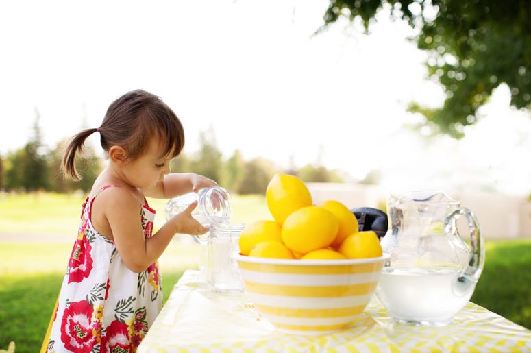 Little Girl With A lemonade stand