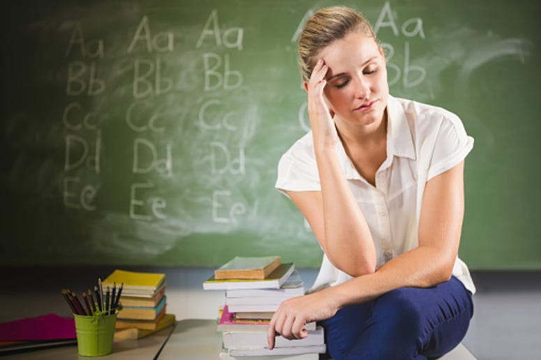 Upset Teacher