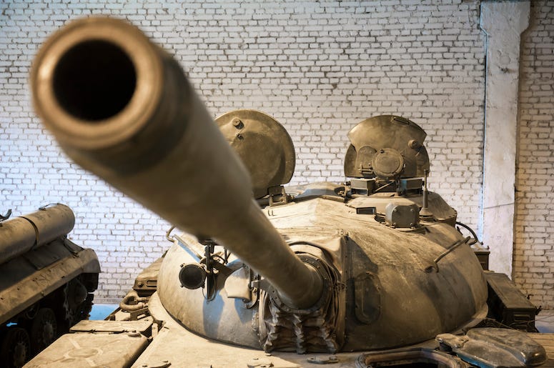 Soviet, Combat Tank, T-55, Tank, Cold War, Russia, Hangar, Missile Soviet, Combat Tank, T-55, Tank, Cold War, Russia, Hangar, Missile