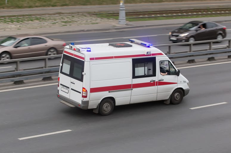 Ambulance on the freeway