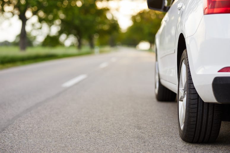 White Car, Driving, Road, Street White Car, Driving, Road, Street