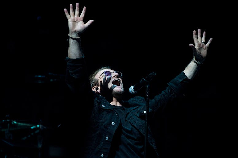 U2, Concert, Bono, Singing U2, Concert, Bono, Singing
