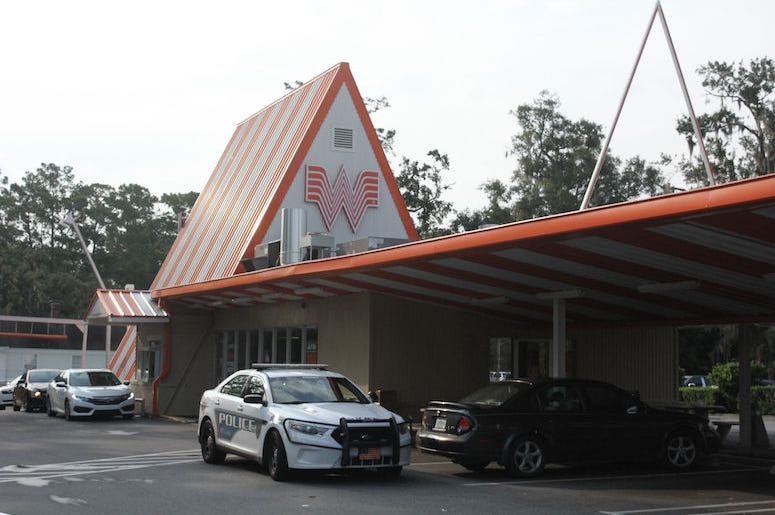 Whataburger, Exterior, Police Car Whataburger, Exterior, Police Car