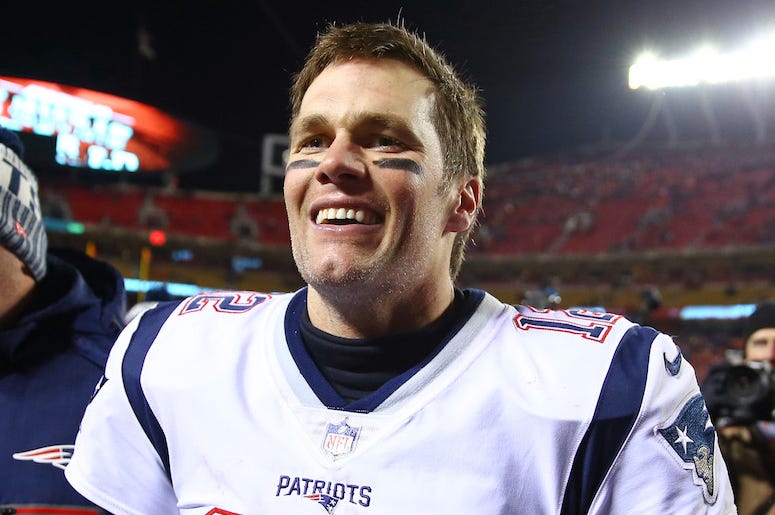 Tom Brady, New England Patriots, AFC Champioship, Smile, 2019 Tom Brady, New England Patriots, AFC Champioship, Smile, 2019
