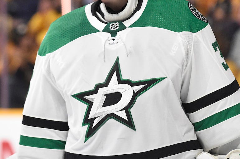Dallas Stars, Jersey, Goalie, Anton Khudobin, Nashville, 2019 Dallas Stars, Jersey, Goalie, Anton Khudobin, Nashville, 2019