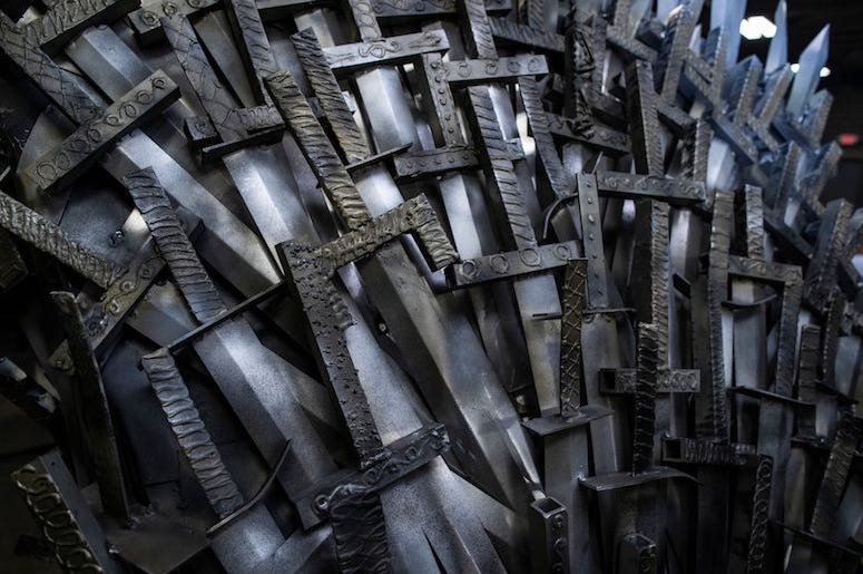 Game of Thrones, Iron Throne, Replica, Close Up, Swords Game of Thrones, Iron Throne, Replica, Close Up, Swords