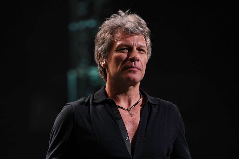 Bon Jovi, Concert, Black Shirt, Somber, Serious Bon Jovi, Concert, Black Shirt, Somber, Serious