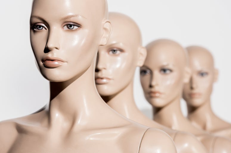 Mannequins, Store, Naked, Bald, Face Mannequins, Store, Naked, Bald, Face