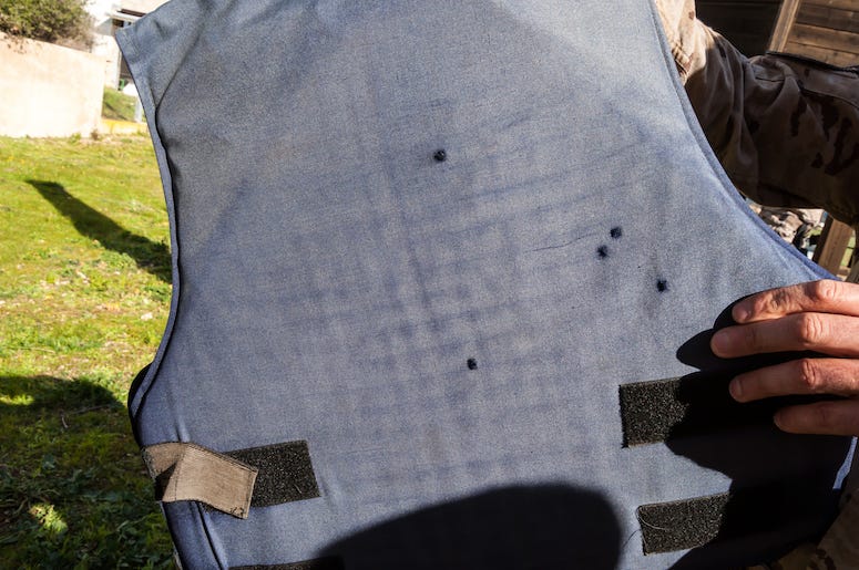 Bulletproof Vest, Bullet Holes Bulletproof Vest, Bullet Holes