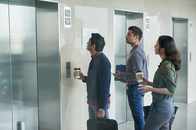 Business People, Waiting, Elevator Business People, Waiting, Elevator