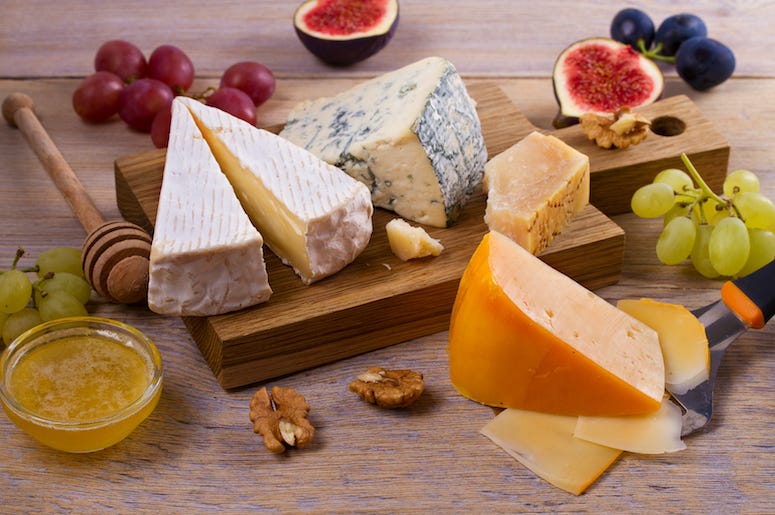 Cheese Selection, Wooden Board, Grapes, Nuts, Figs, Fruits Cheese Selection, Wooden Board, Grapes, Nuts, Figs, Fruits