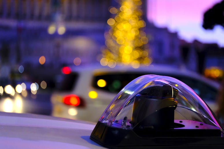 Police, Squad Car, Siren, City, Downtown, Christmas Tree, Lights Police, Squad Car, Siren, City, Downtown, Christmas Tree, Lights