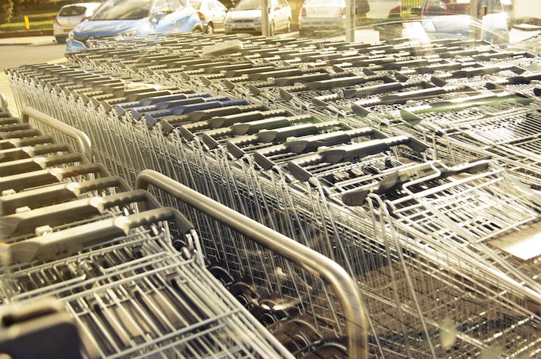 Shopping Carts, Organized, Return Area Shopping Carts, Organized, Return Area