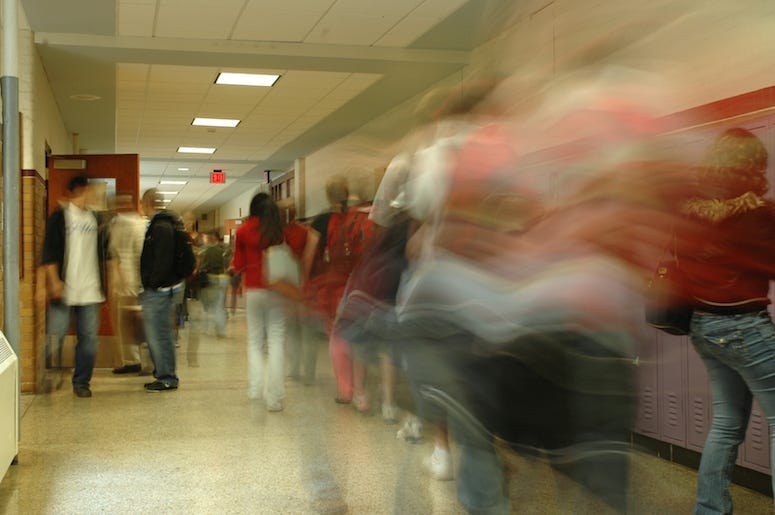 School, Hallway, Students, Blurry School, Hallway, Students, Blurry