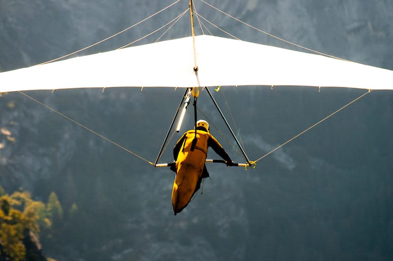 Hang Gliding, Valley, Yosemite National Park Hang Gliding, Valley, Yosemite National Park