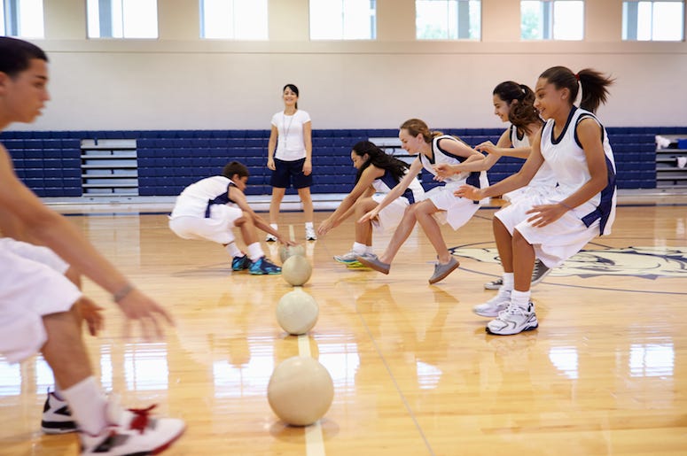 Dodgeball, Gym, High School, Students, Coach Dodgeball, Gym, High School, Students, Coach