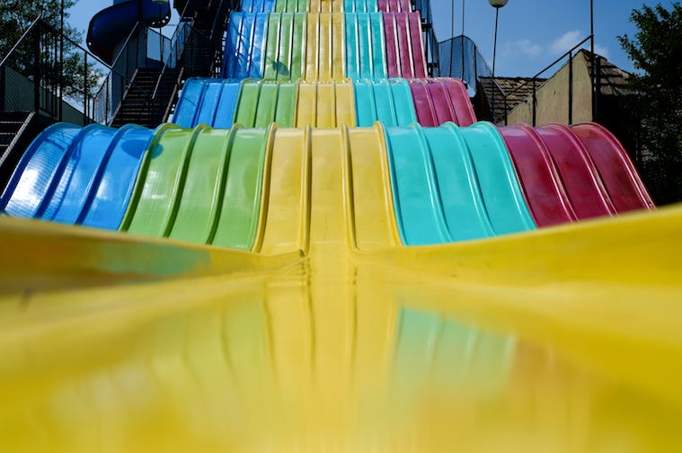 Giant, Colorful, Rainbow Slide Giant, Colorful, Rainbow Slide