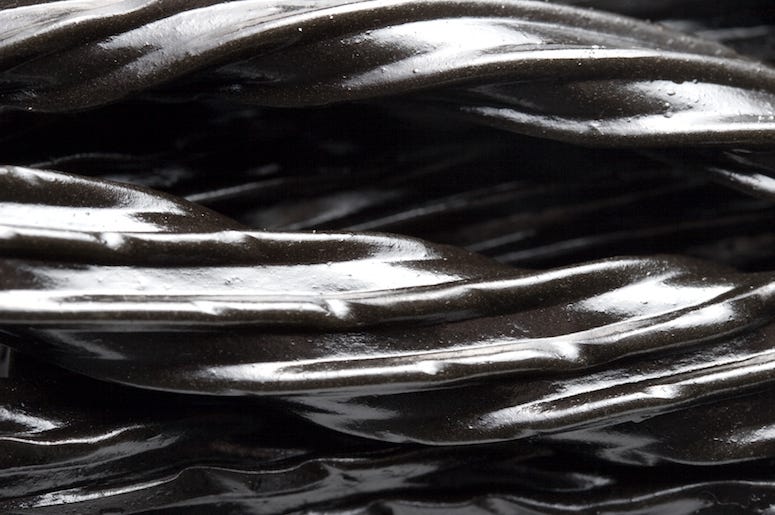 Black Licorice, Candy, Closeup Black Licorice, Candy, Closeup