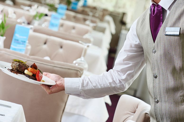 Restaurant, Waiter, Serving, Food, Plate Restaurant, Waiter, Serving, Food, Plate