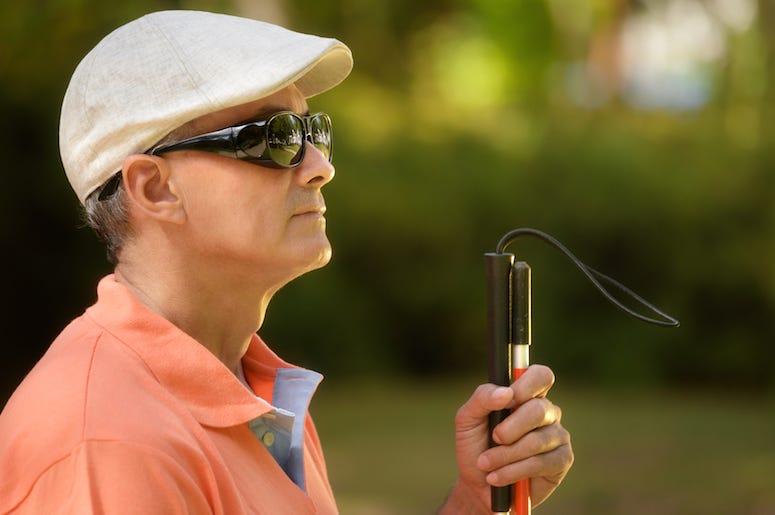 Blind Man, Sunglasses, Walking Stick Blind Man, Sunglasses, Walking Stick