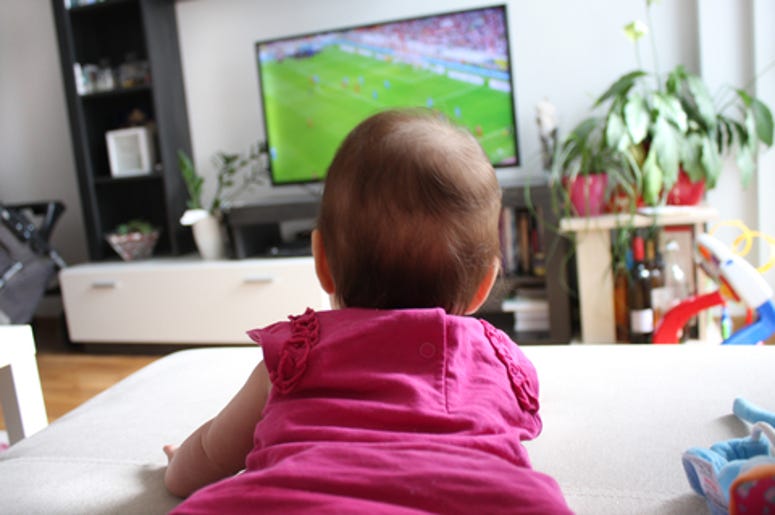 baby Watching Soccer