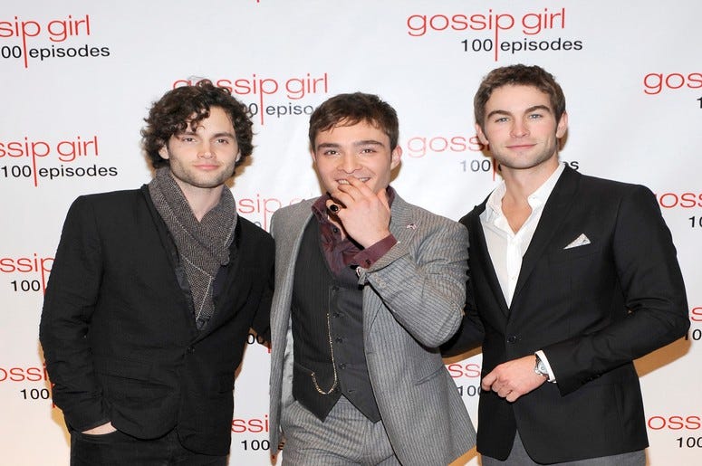 'Gossip Girl' (L-R) Penn Badgley, Ed Westwick and Chace Crawford 'Gossip Girl' (L-R) Penn Badgley, Ed Westwick and Chace Crawford