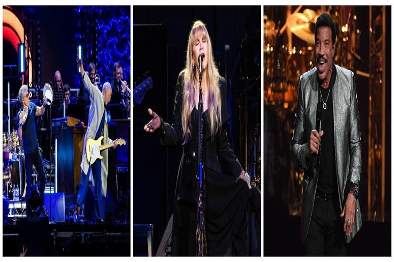(Left) Roger Daltery and Pete Townshend of The Who, (Center)Stevie Nicks, Lionel Richie (Right) (Left) Roger Daltery and Pete Townshend of The Who, (Center)Stevie Nicks, Lionel Richie (Right)