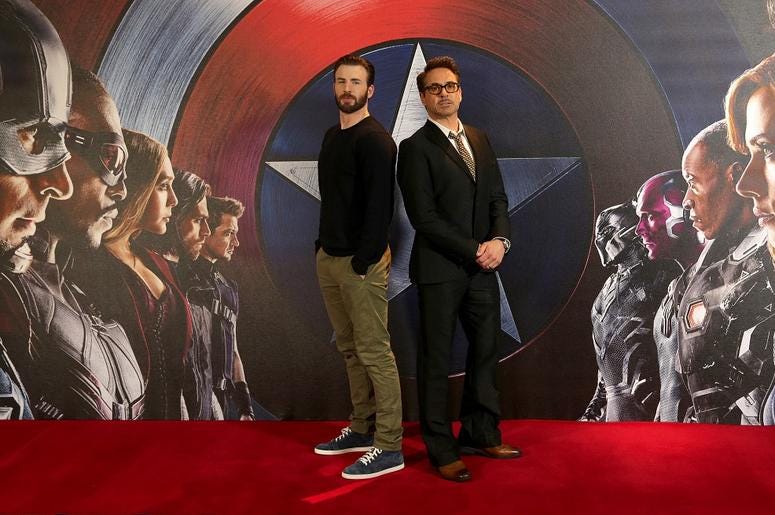 Robert Downey Jr. And Chris Evans Robert Downey Jr. And Chris Evans